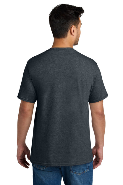 Custom Embroidered Port & Co T-Shirts  in Dark Heather Grey