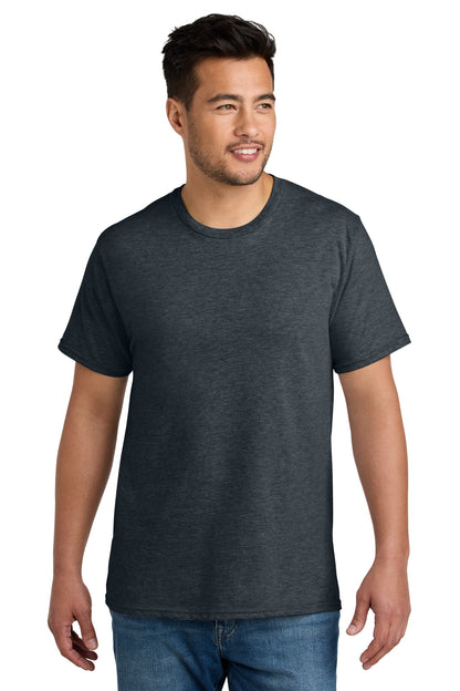 Custom Embroidered Port & Co T-Shirts  in Dark Heather Grey