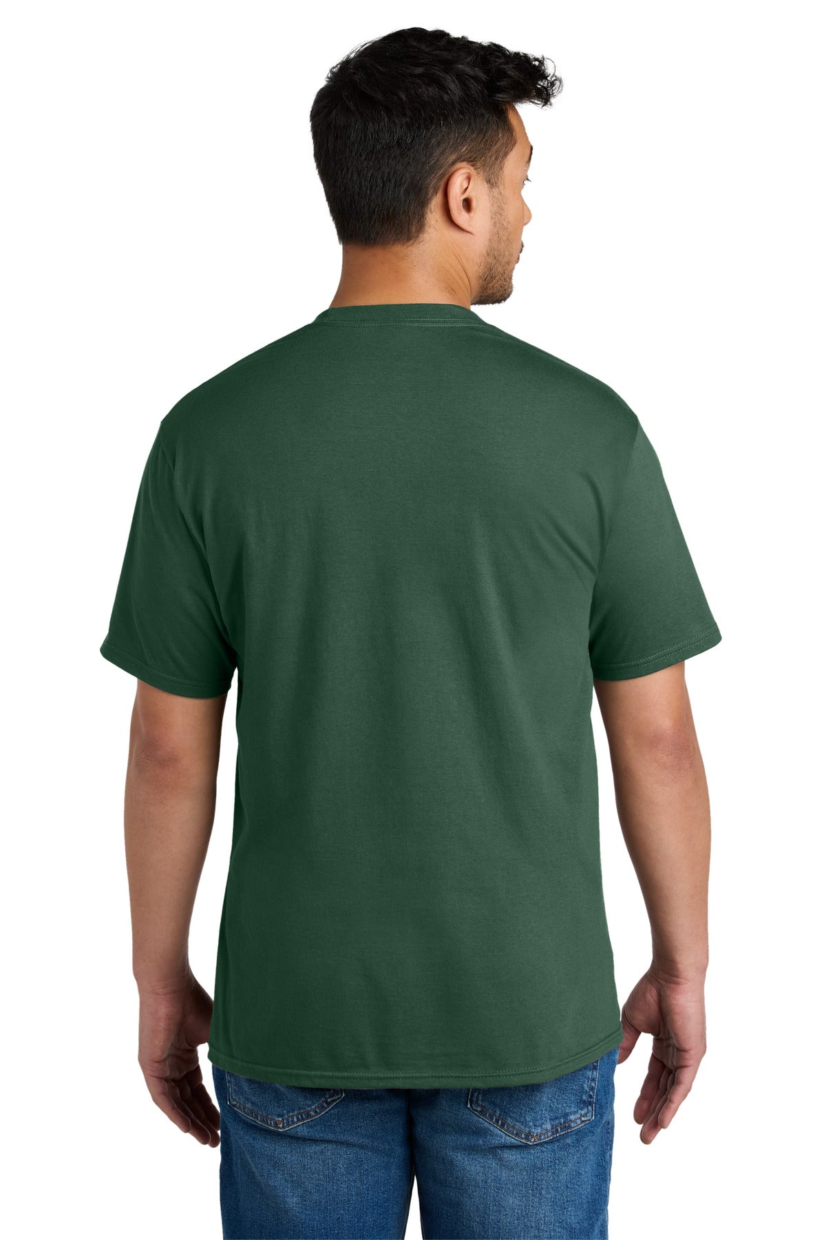 Custom Embroidered Port & Co T-Shirts  in Forest Green