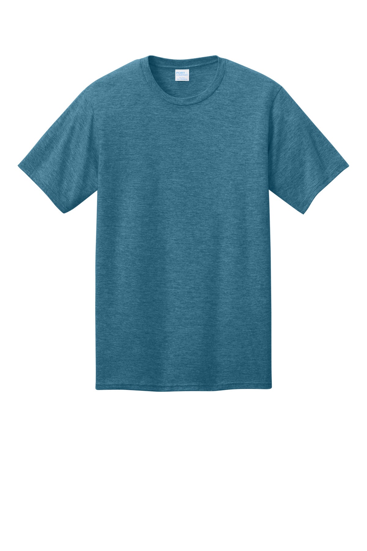 Custom Embroidered Port & Co T-Shirts  in Mountain Blue Heather