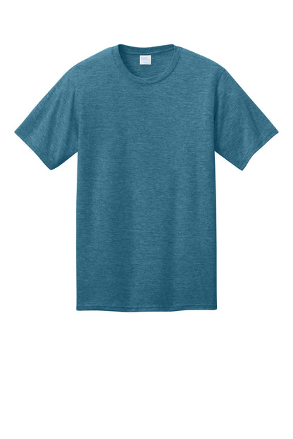 Custom Embroidered Port & Co T-Shirts  in Mountain Blue Heather