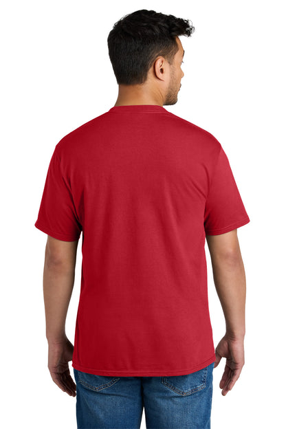 Custom Embroidered Port & Co T-Shirts  in Red
