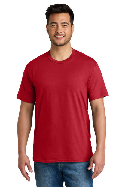 Custom Embroidered Port & Co T-Shirts  in Red