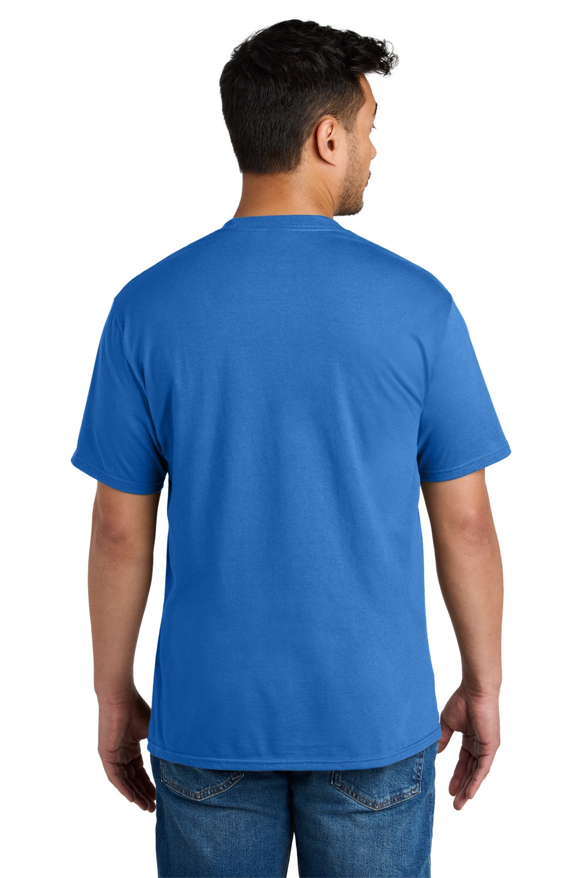 Custom Embroidered Port & Co T-Shirts  in Royal