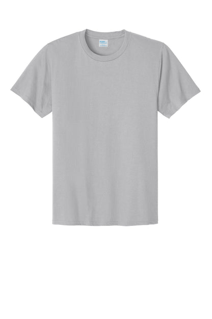 Custom Embroidered Port & Co T-Shirts  in Silver