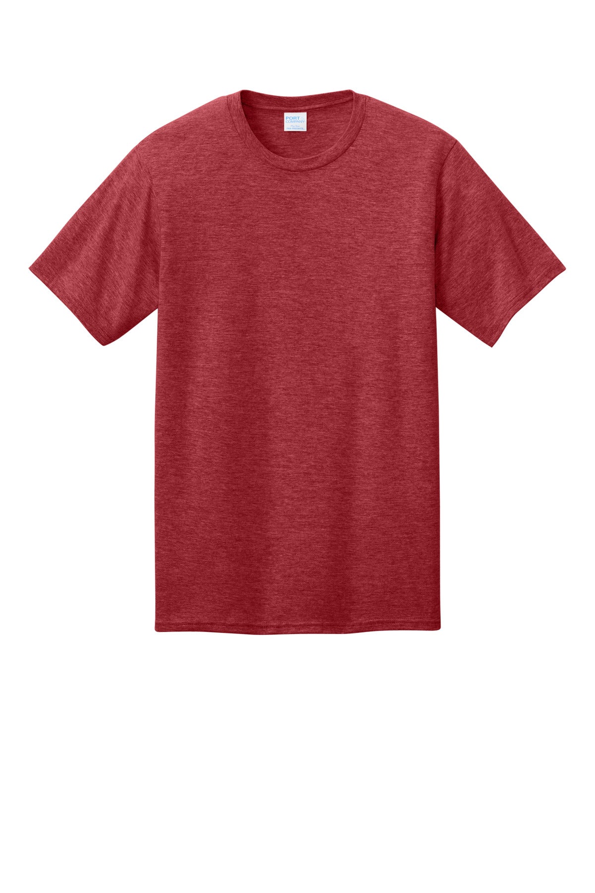 Custom Embroidered Port & Co T-Shirts  in Team Cardinal Heather