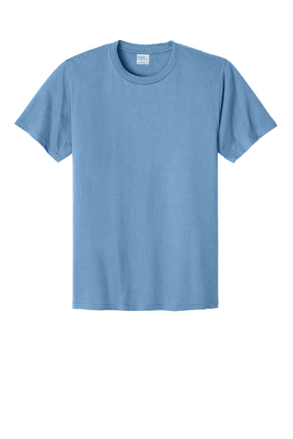 Custom Embroidered Port & Co T-Shirts  in Tundra Blue