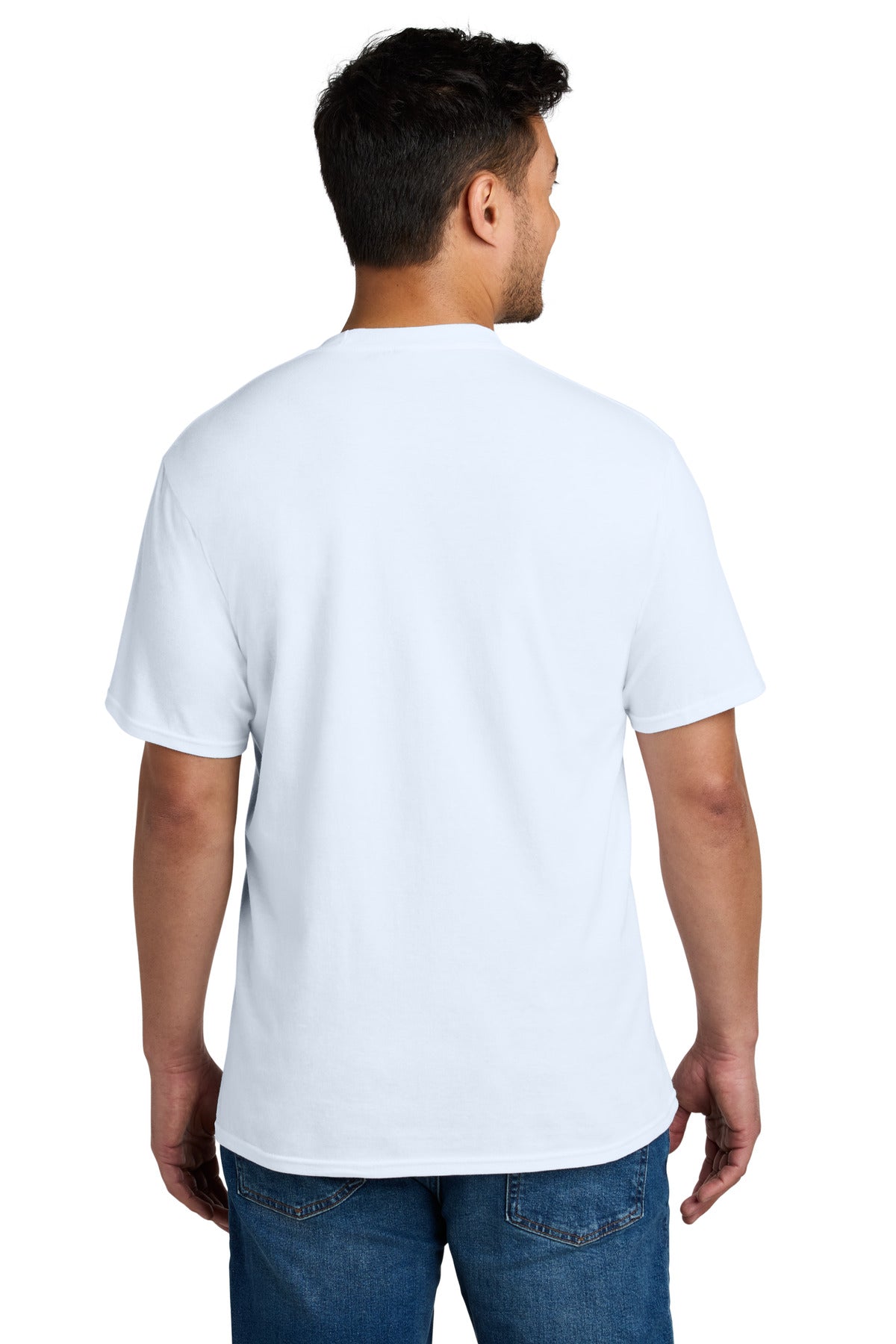 Custom Embroidered Port & Co T-Shirts  in White