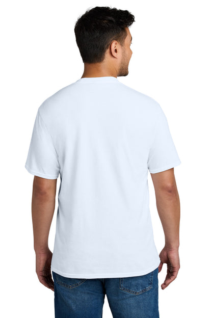 Custom Embroidered Port & Co T-Shirts  in White