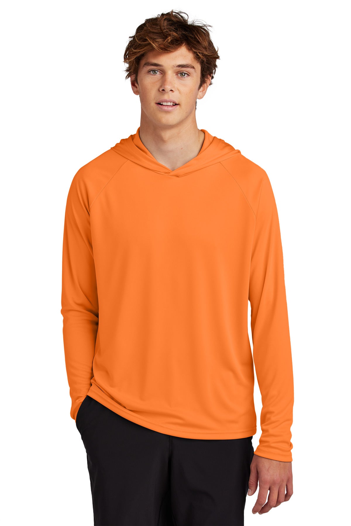 Custom Embroidered Port & Co T-Shirts  in Neon Orange