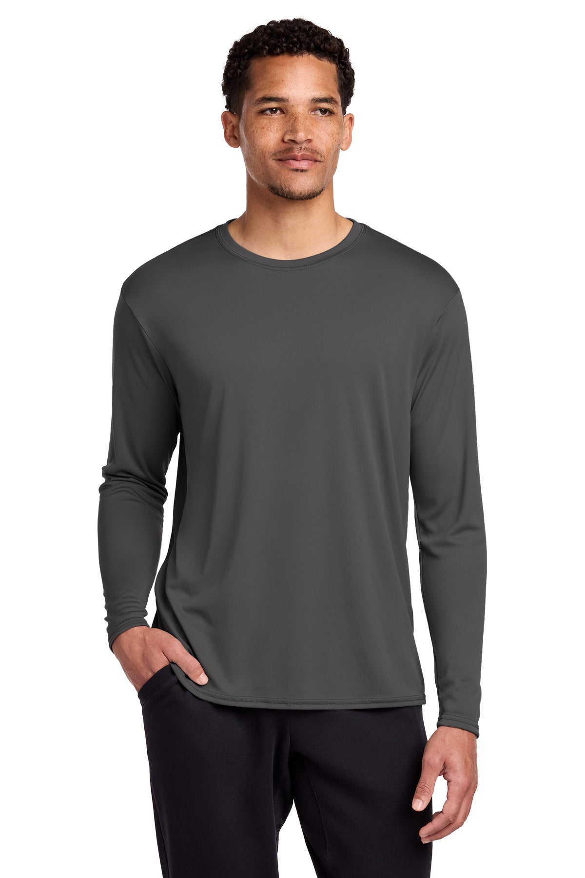 Custom Embroidered Port & Co T-Shirts  in Charcoal