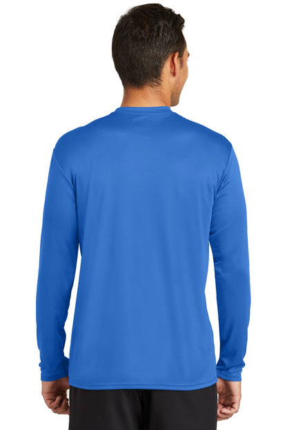 Custom Embroidered Port & Company  Long Sleeve Performance Tee. PC380LS,Royal