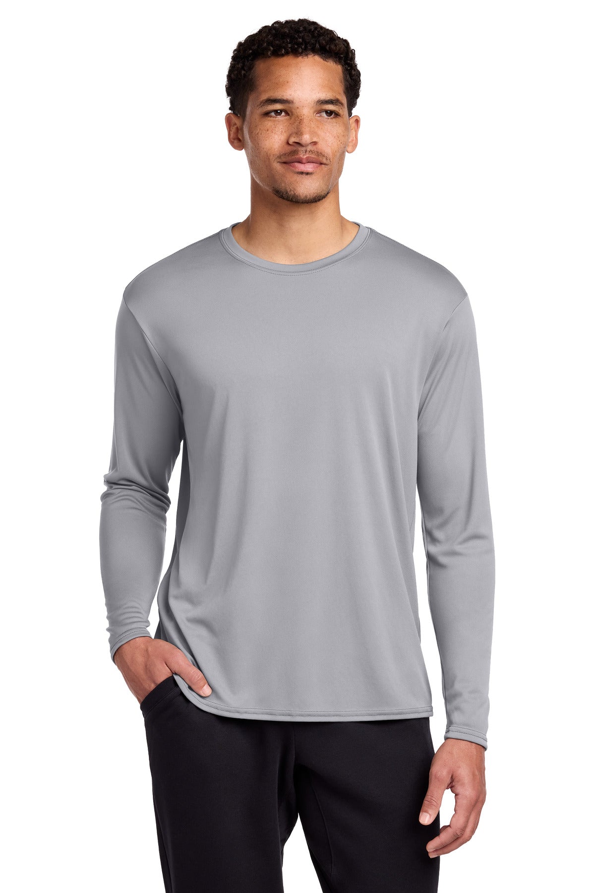 Custom Embroidered Port & Co T-Shirts  in Silver