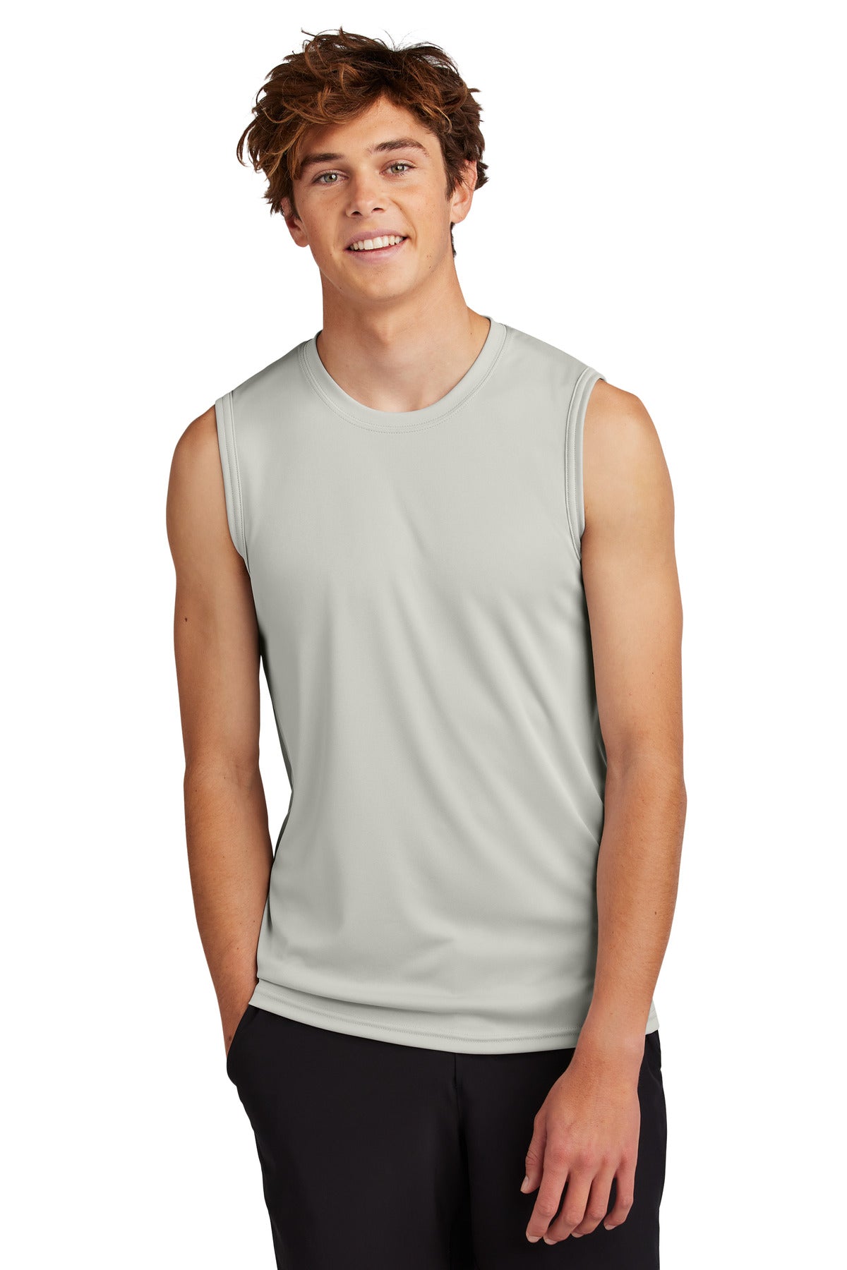 Custom Embroidered Port & Co T-Shirts  in Silver