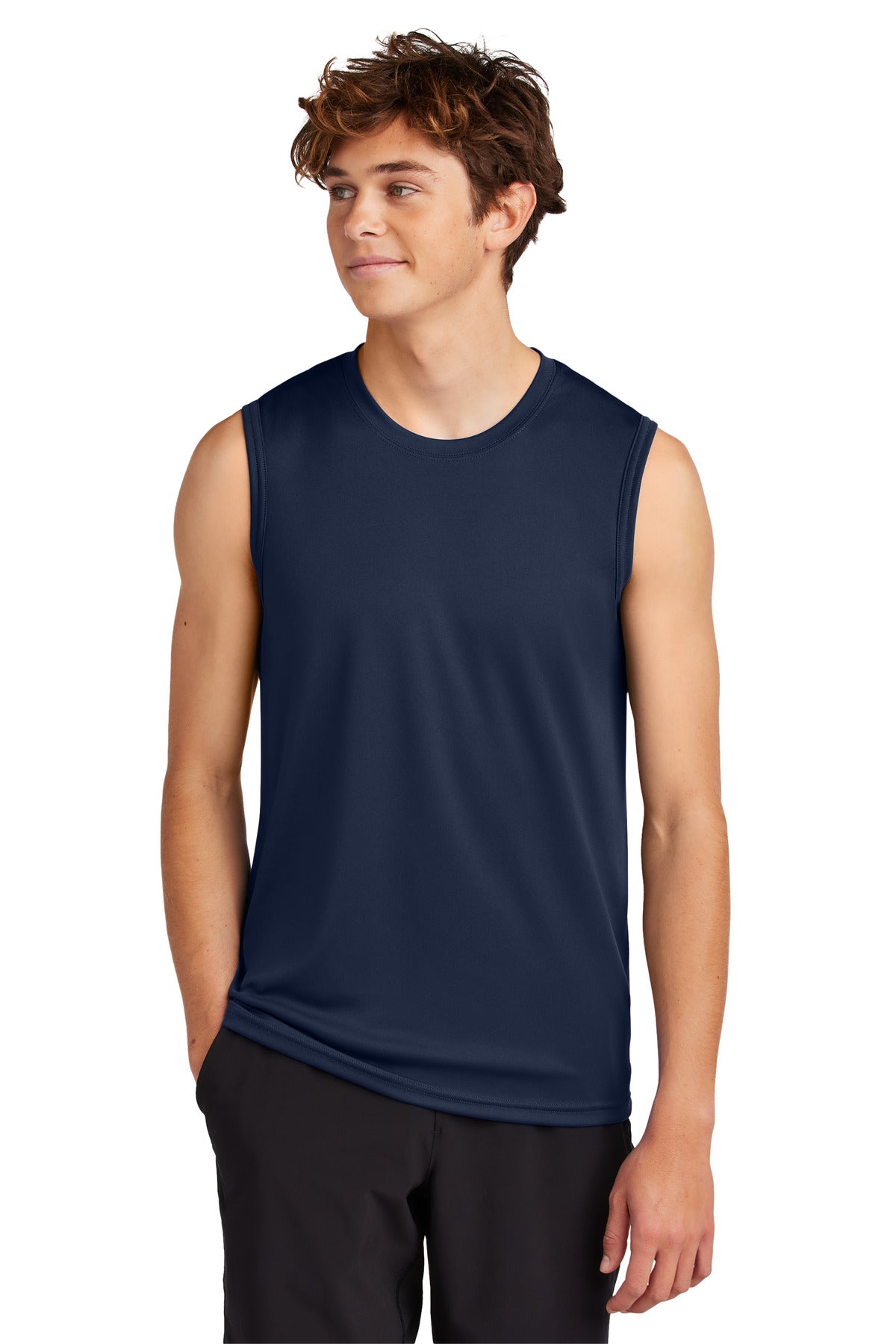 Custom Embroidered Port & Co T-Shirts  in True Navy