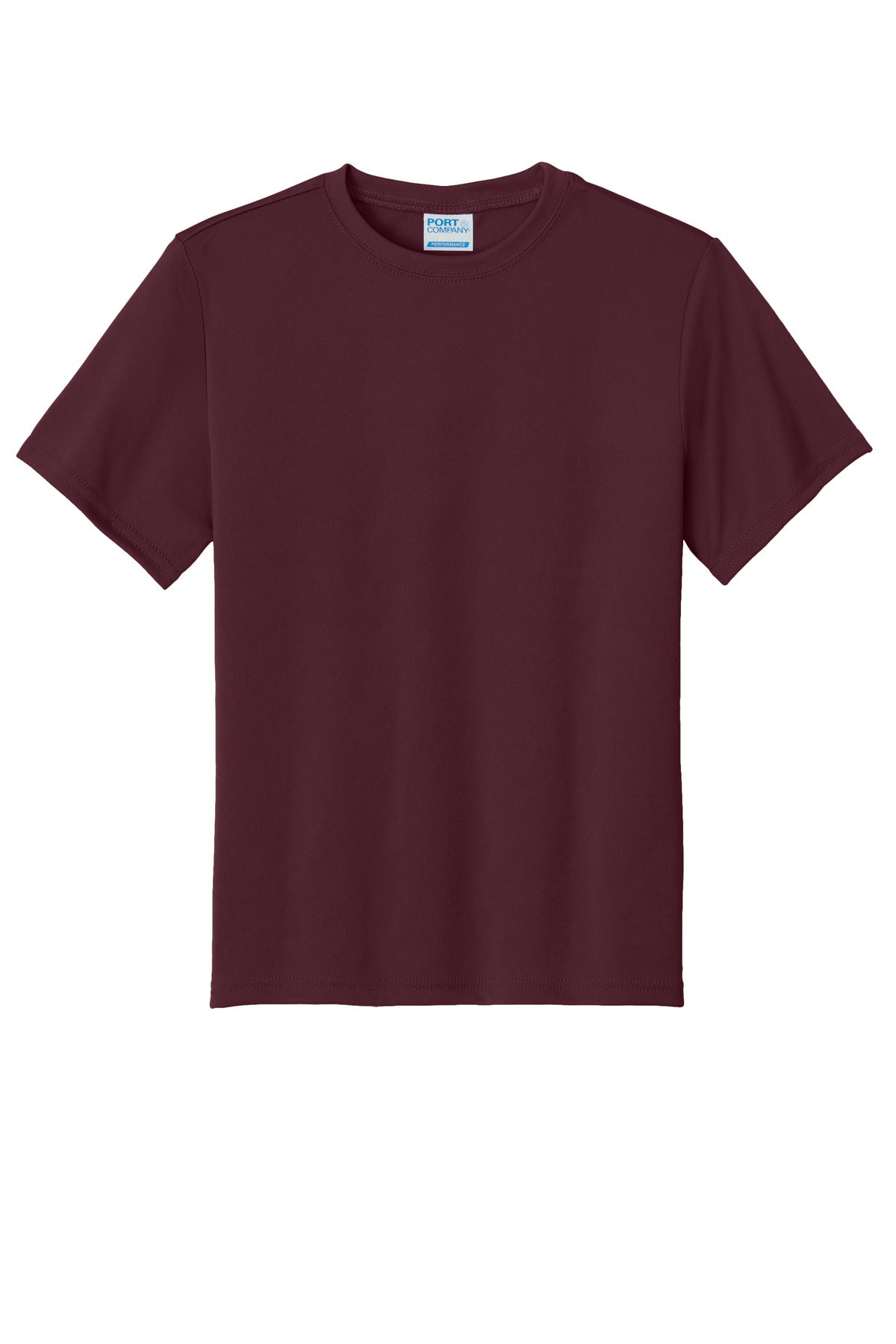 Custom Embroidered Port & Co T-Shirts  in Athletic Maroon