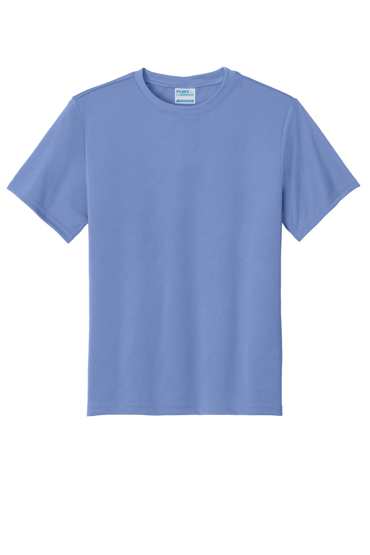 Custom Embroidered Port & Co T-Shirts  in Carolina Blue