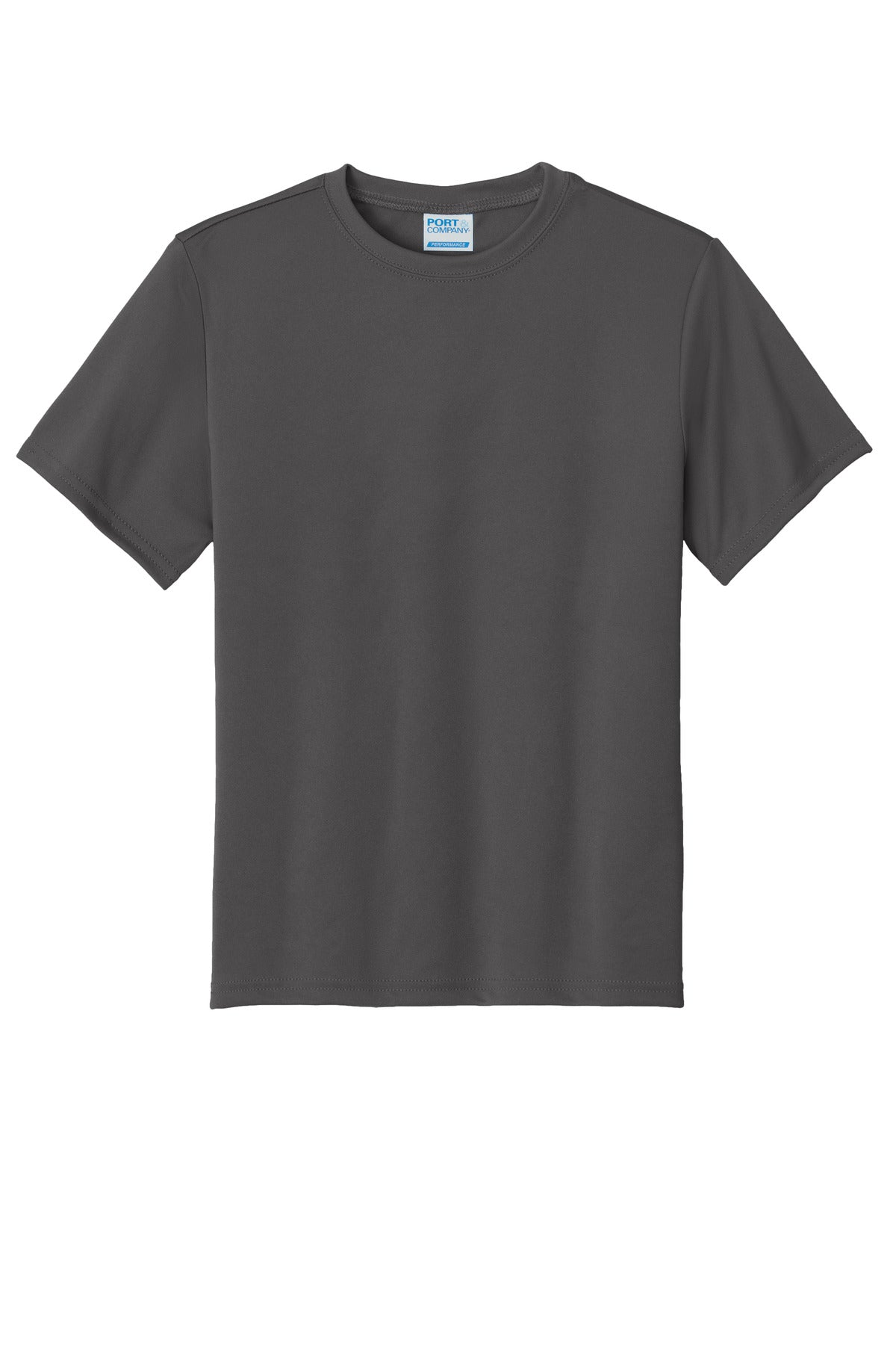 Custom Embroidered Port & Co T-Shirts  in Charcoal
