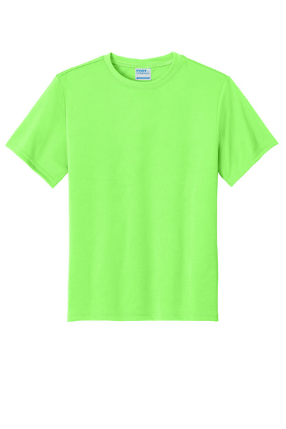 Custom Embroidered Port & Co T-Shirts  in Neon Green