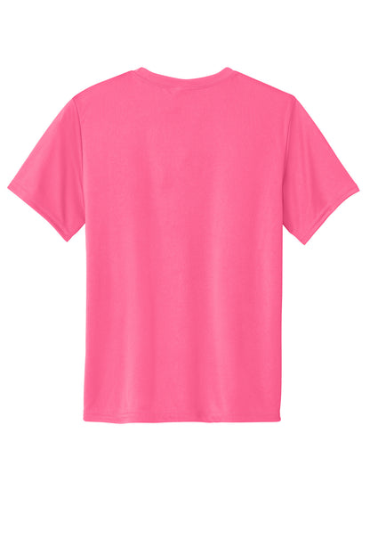 Custom Embroidered Port & Co T-Shirts  in Neon Pink