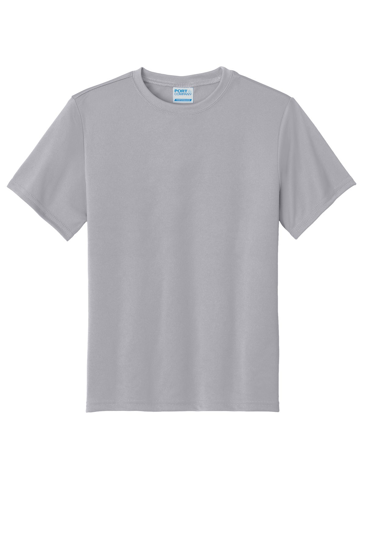 Custom Embroidered Port & Co T-Shirts  in Silver