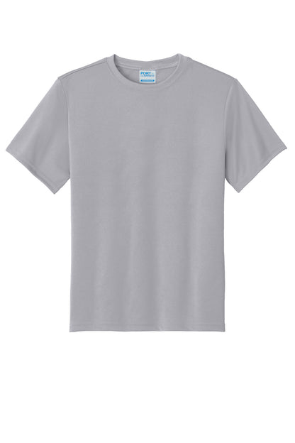 Custom Embroidered Port & Co T-Shirts  in Silver