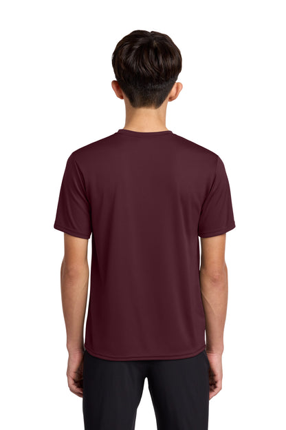 Custom Embroidered Port & Co T-Shirts  in Athletic Maroon