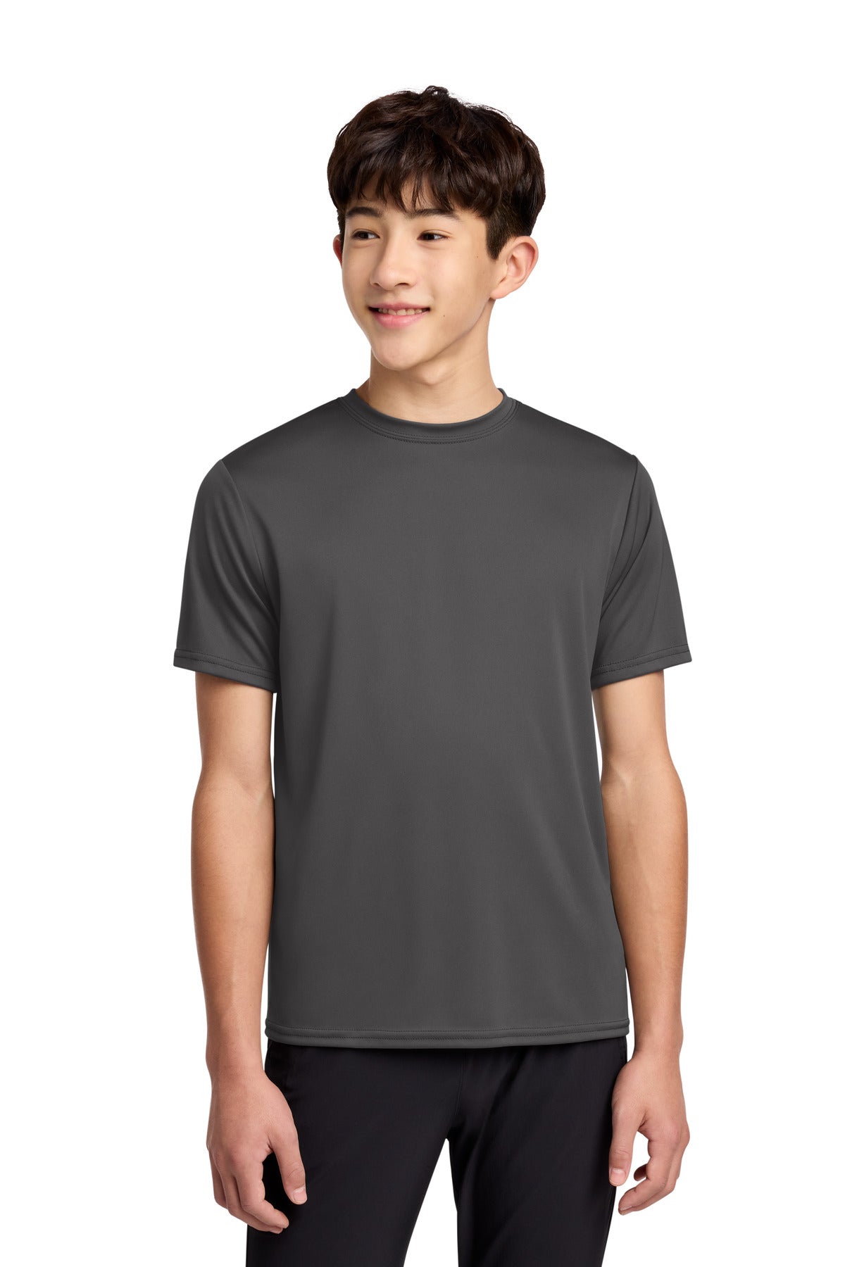 Custom Embroidered Port & Co T-Shirts  in Charcoal