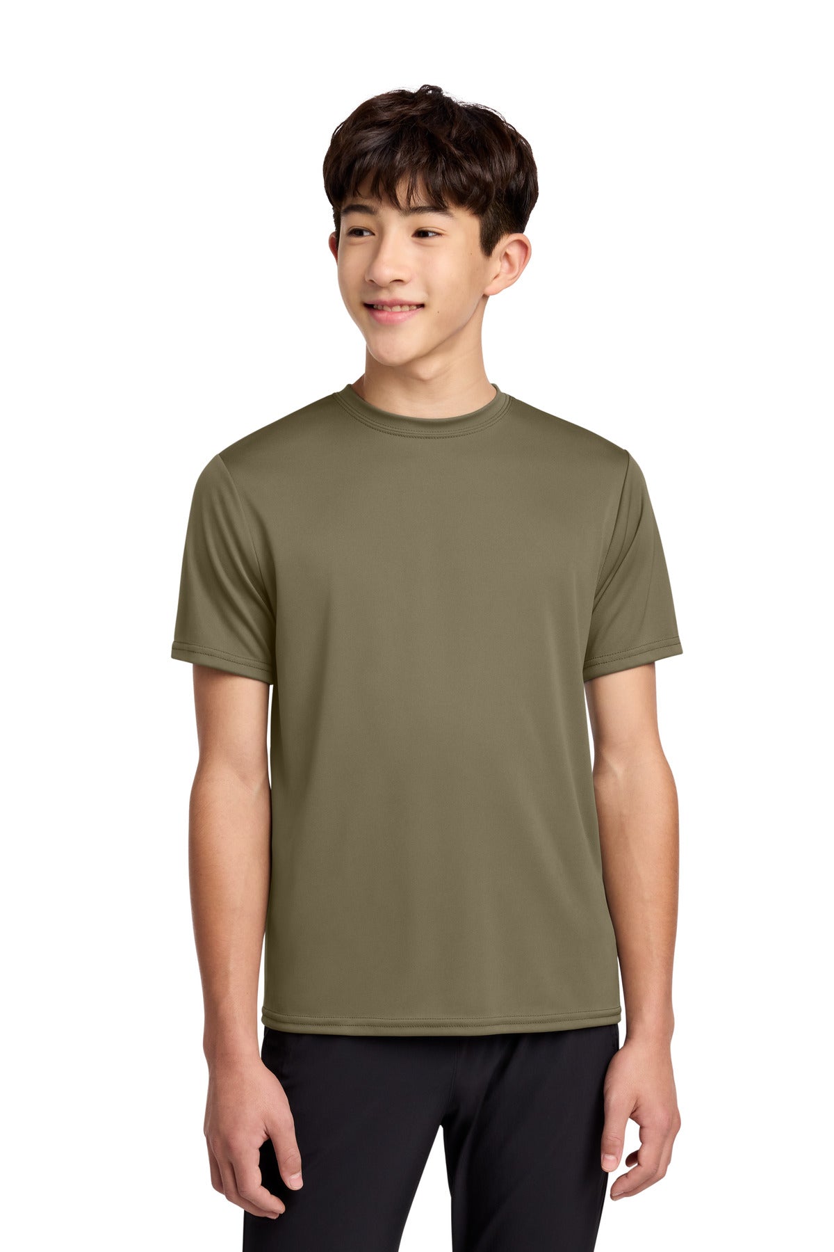 Custom Embroidered Port & Co T-Shirts  in Coyote Brown