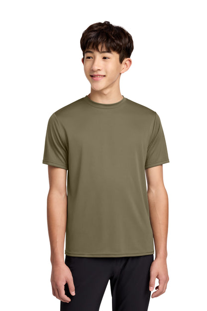 Custom Embroidered Port & Co T-Shirts  in Coyote Brown