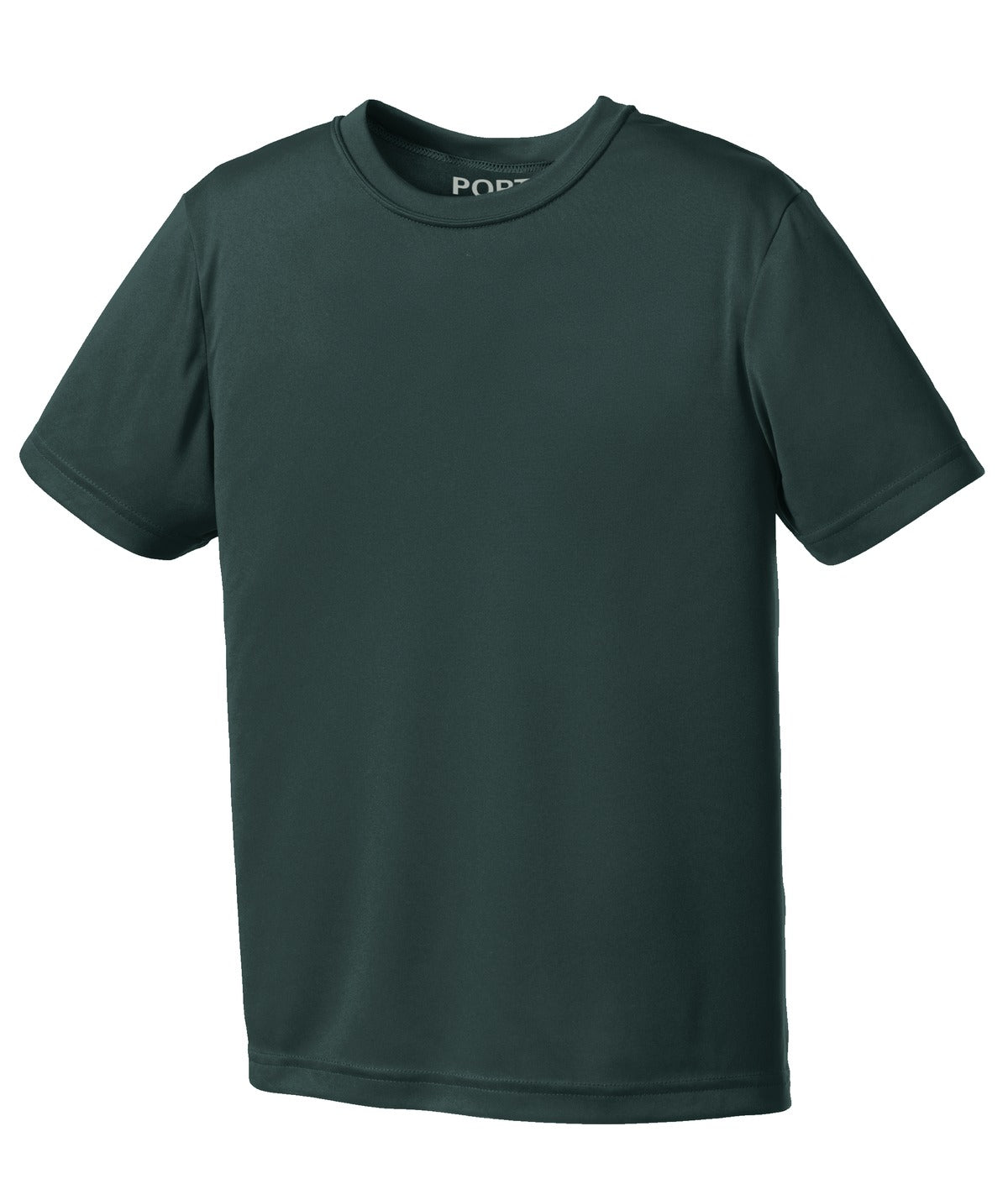 Port & Company Youth Performance Tee. PC380Y Dark Green