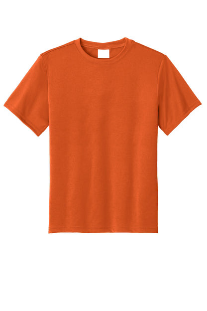 Custom Embroidered Port & Co T-Shirts  in Deep Orange