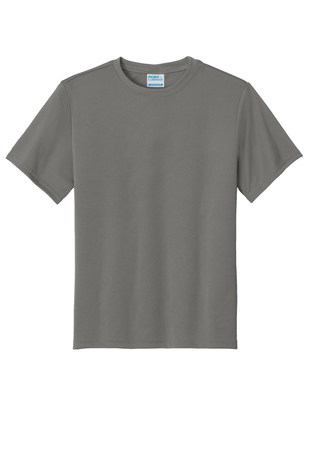 Custom Embroidered Port & Co T-Shirts  in Grey Concrete