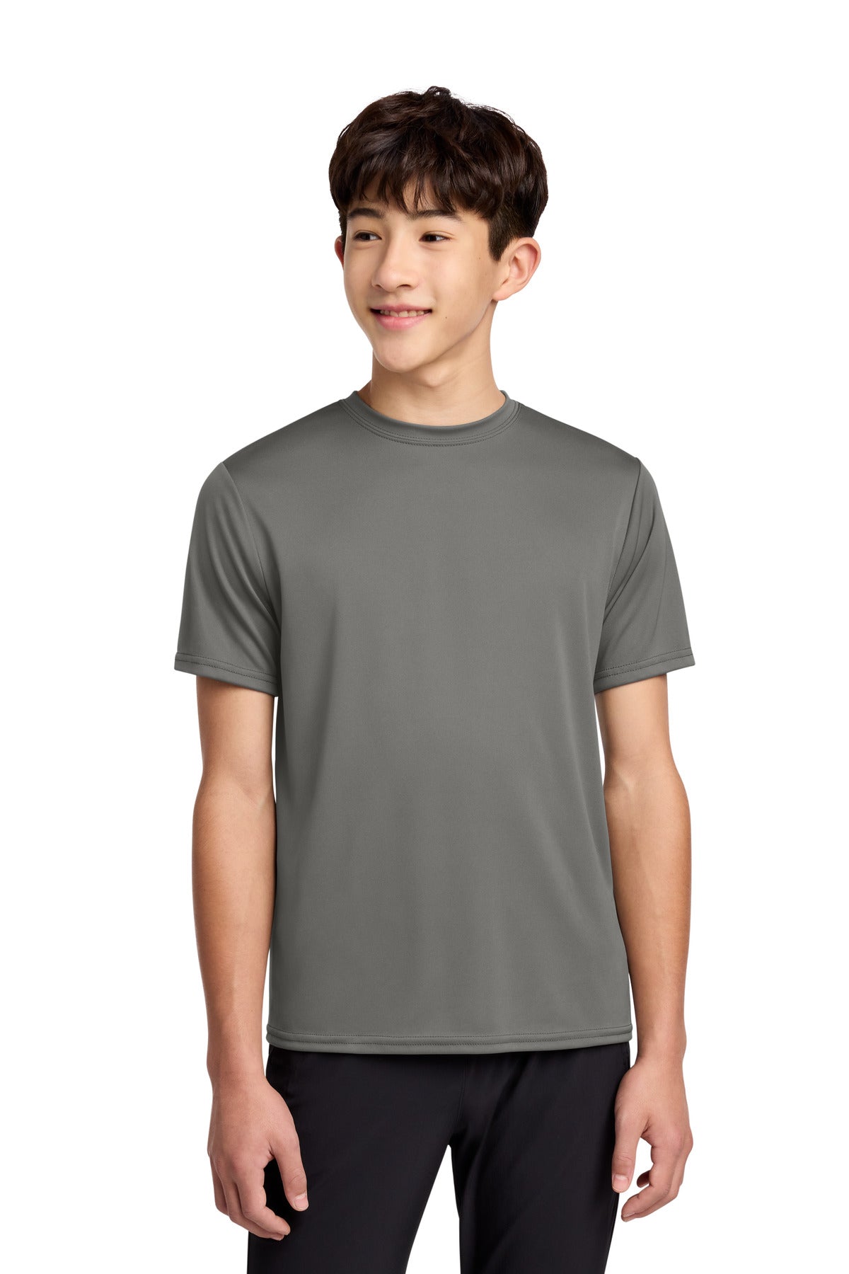 Custom Embroidered Port & Co T-Shirts  in Grey Concrete