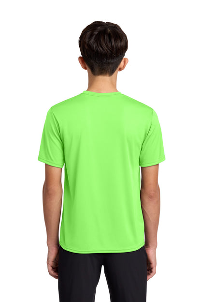 Custom Embroidered Port & Co T-Shirts  in Neon Green