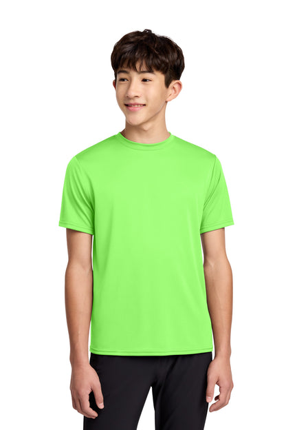 Custom Embroidered Port & Co T-Shirts  in Neon Green