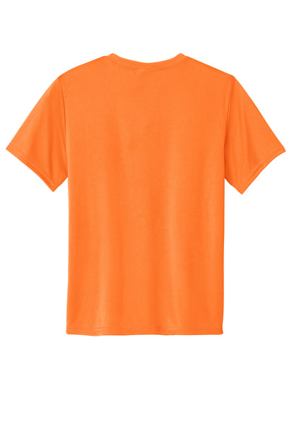 Custom Embroidered Port & Co T-Shirts  in Neon Orange