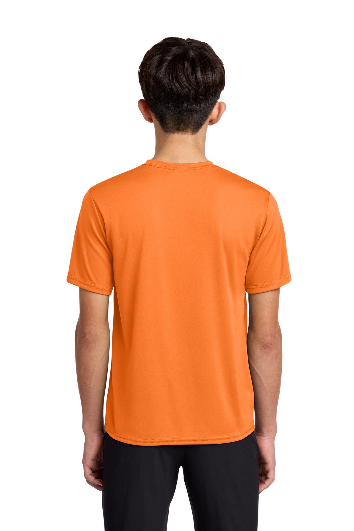Custom Embroidered Port & Co T-Shirts  in Neon Orange