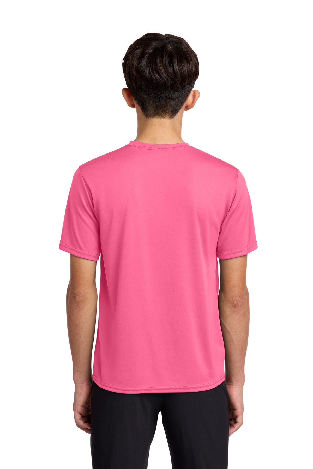 Custom Embroidered Port & Co T-Shirts  in Neon Pink