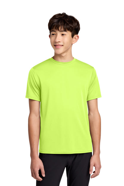 Custom Embroidered Port & Co T-Shirts  in Neon Yellow