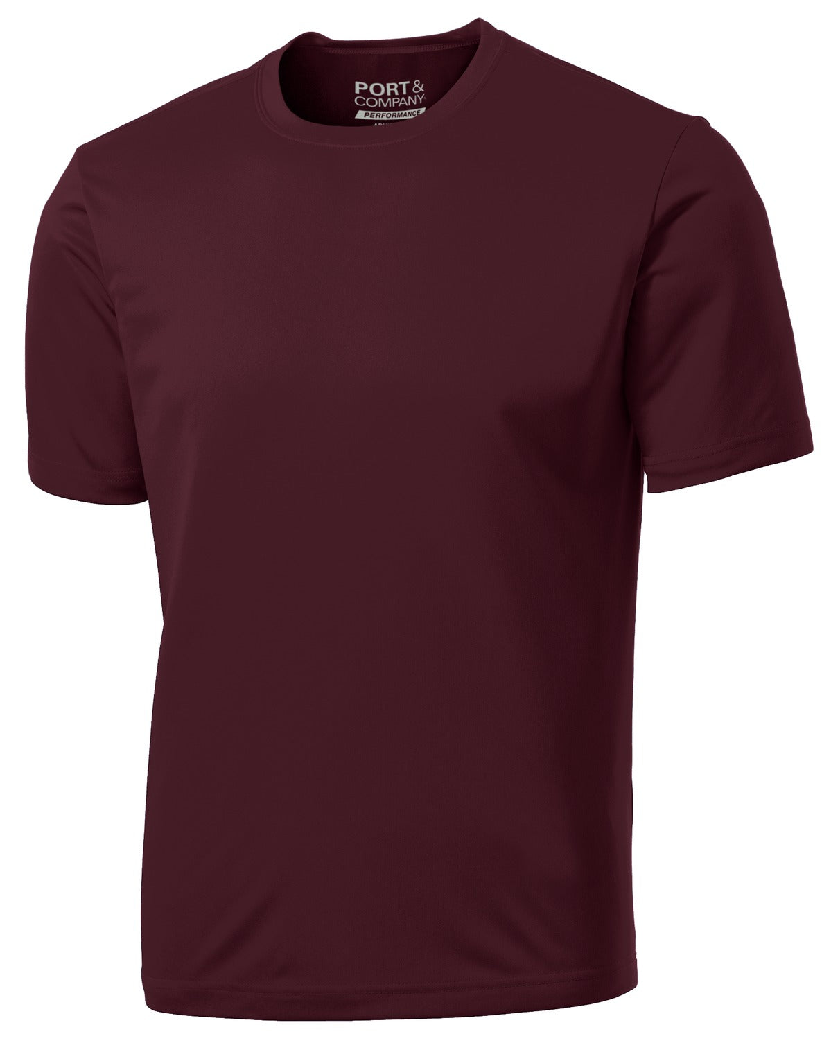 Custom Embroidered Port & Co T-Shirts  in Athletic Maroon