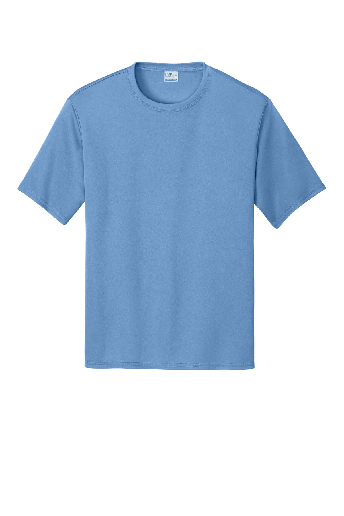 Custom Embroidered Port & Co T-Shirts  in Carolina Blue