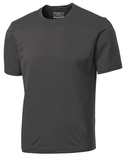 Custom Embroidered Port & Co T-Shirts  in Charcoal