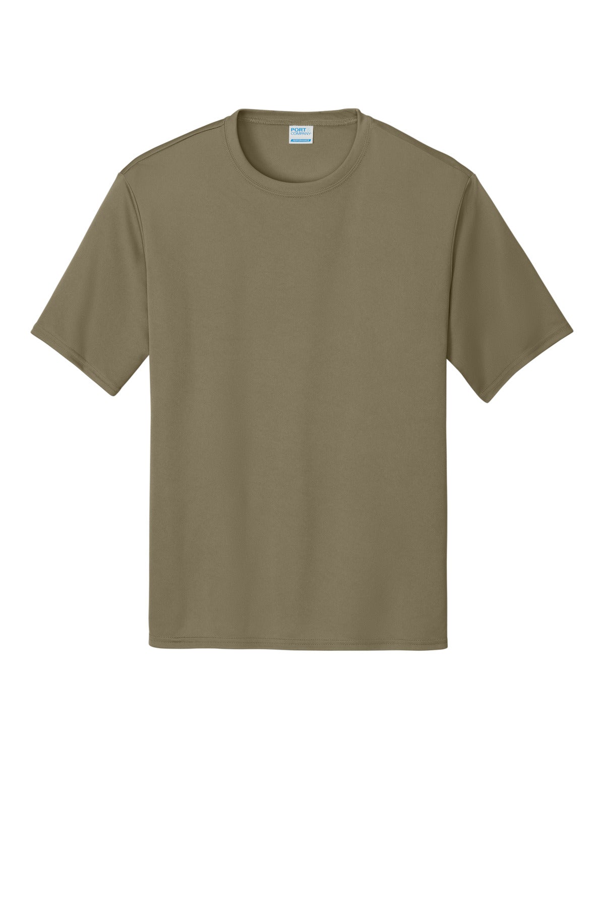 Custom Embroidered Port & Co T-Shirts  in Coyote Brown