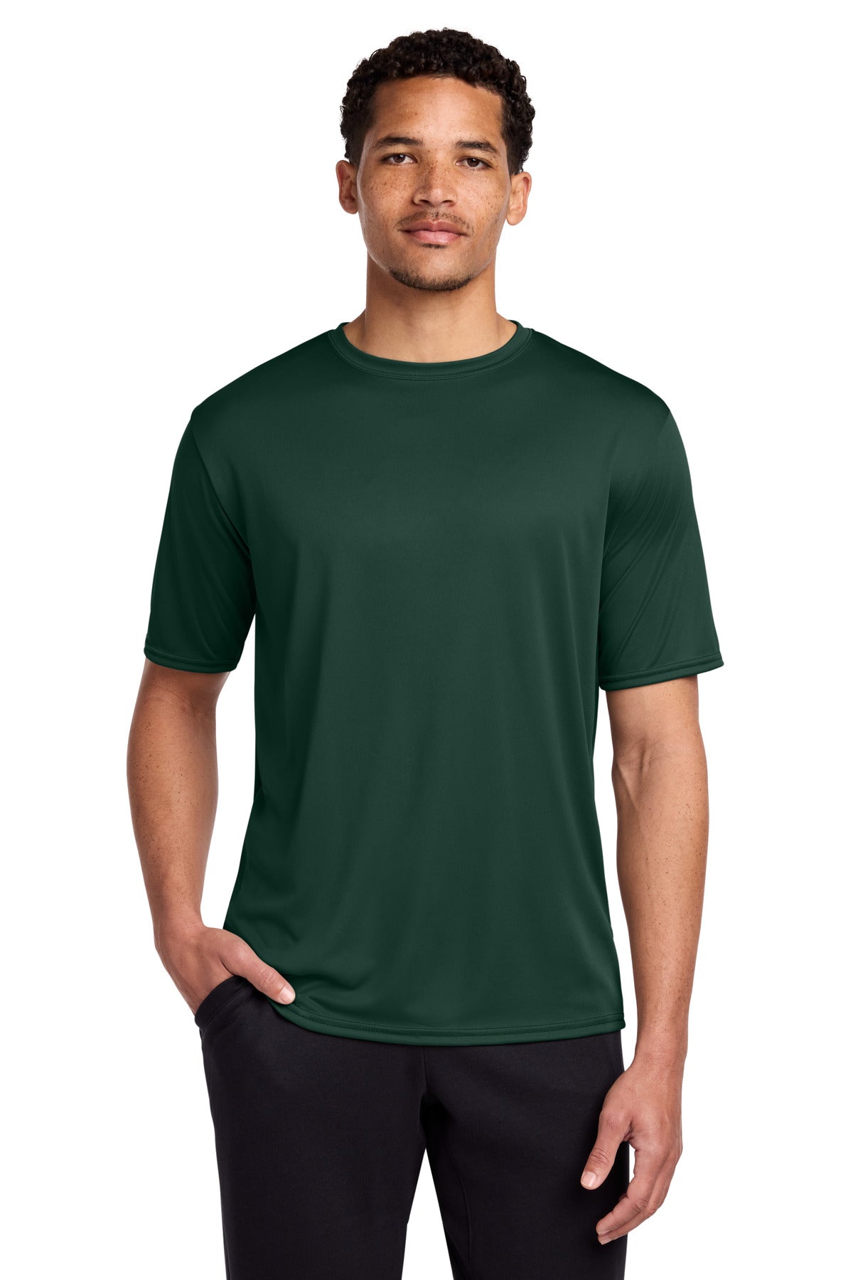 Custom Embroidered Port & Co T-Shirts  in Dark Green