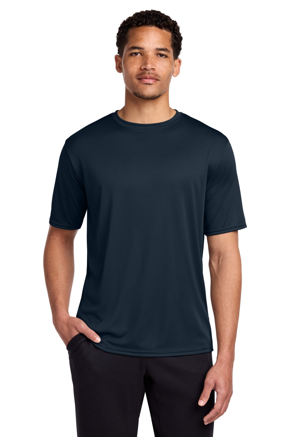 Custom Embroidered Port & Co T-Shirts  in Deep Navy