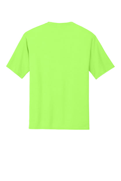 Custom Embroidered Port & Co T-Shirts  in Neon Green