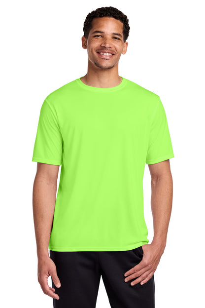 Custom Embroidered Port & Co T-Shirts  in Neon Green