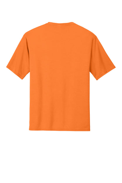 Custom Embroidered Port & Co T-Shirts  in Neon Orange
