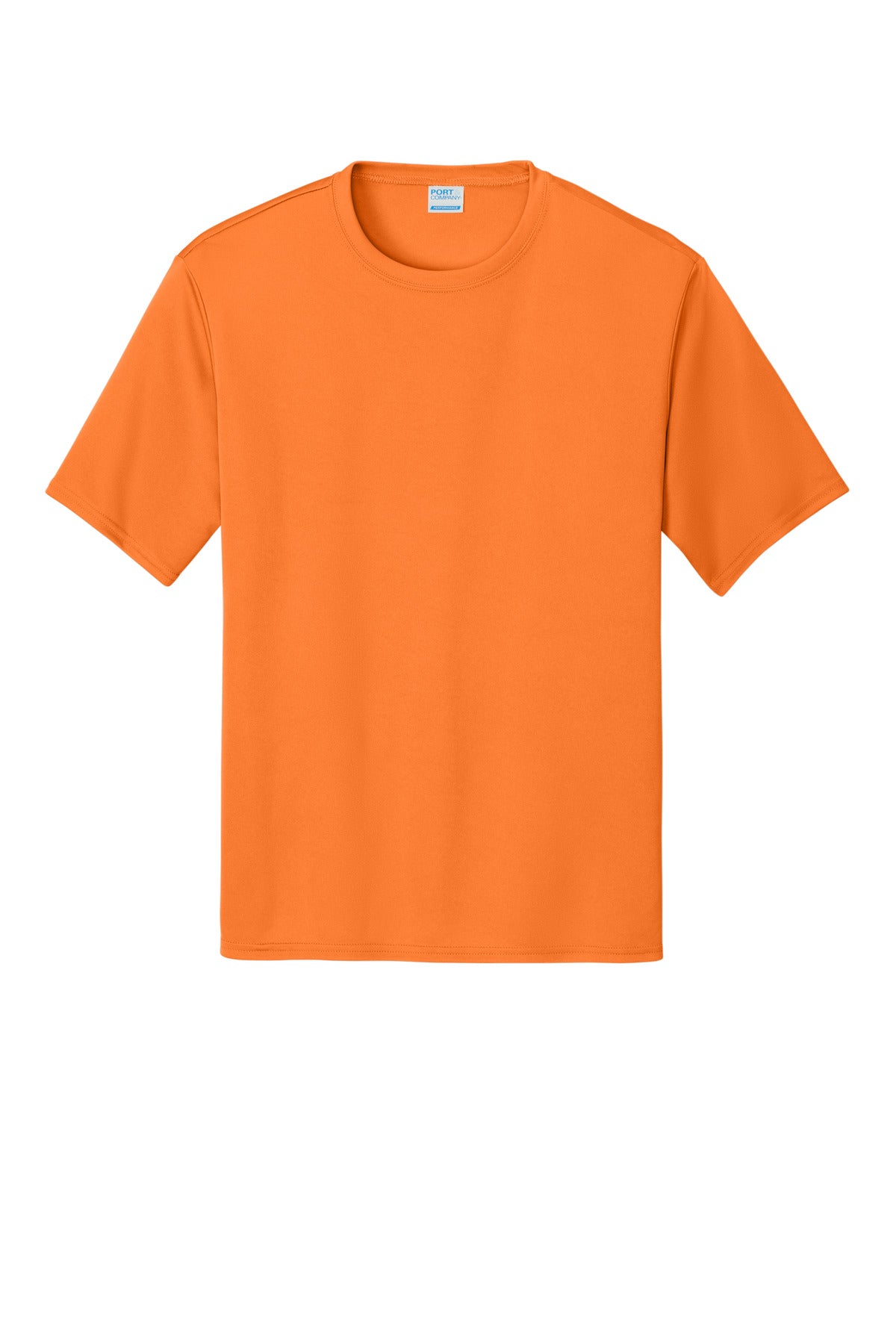 Custom Embroidered Port & Co T-Shirts  in Neon Orange
